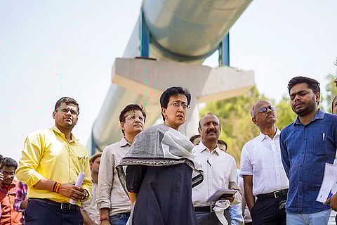 Delhi Minister Atishi inspects pipeline network